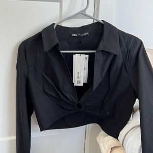 Black Long Sleeve Zara Top